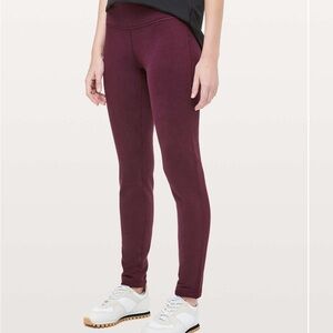 Lululemon Wunder Lounge Pant 28” Women size 6 fleece lined legging pant